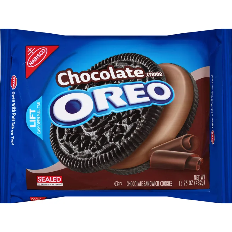 Nabisco Oreo Chocolate Creme Easy Open Pull Tab view 1