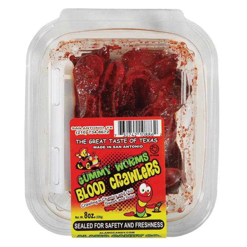 Alamo Candy Co. Blood Crawlers Gummy Worms view 1