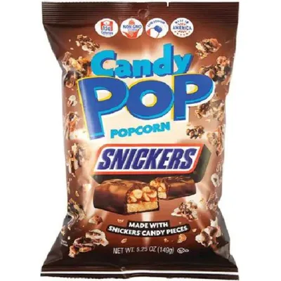 Candy Pop Snickers Popcorn 5.25 oz Bag