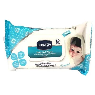 Amoray Baby Wipes Original 80 ct