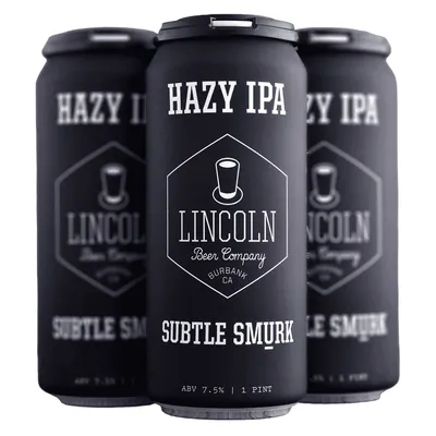 Lincoln Beer Co. Subtle Smurk Hazy IPA 4-pack 64 oz cans