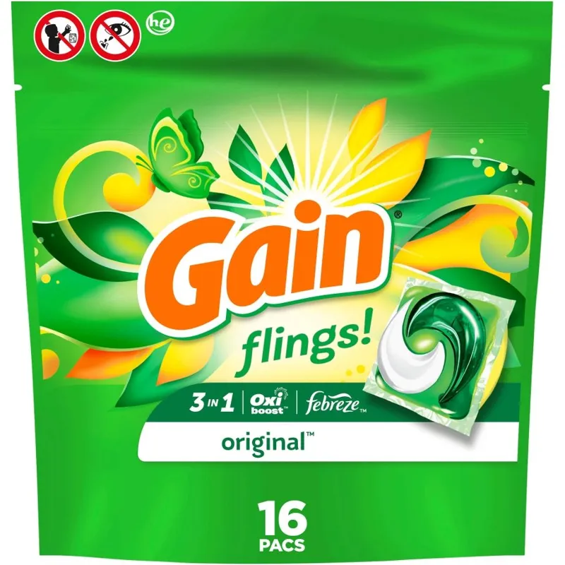 Gain Flings! + Oxi Boost Original Scent 3 in 1 Laundry Detergent view 1