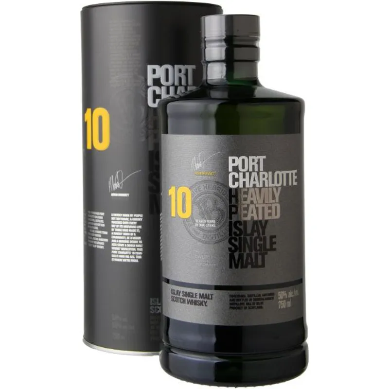 Bruichladdich Port Charlotte Heavily Peated Islay Single Malt Scotch Whisky 10 Year view 1