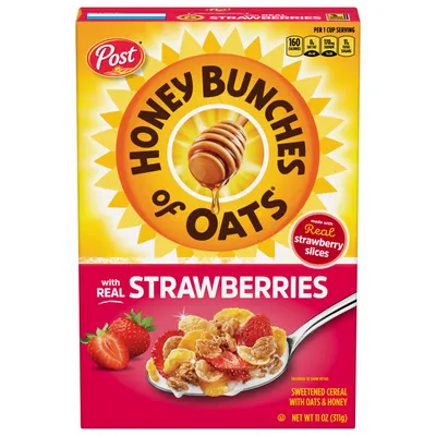 Post Honey Bunches of Oats with Real Strawberries Cereal 11 oz Box