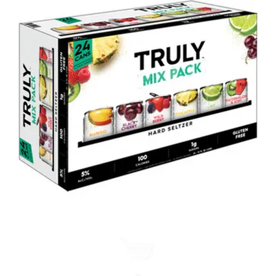 TRULY Hard Seltzer Berry Variety Pack, Spiked & Sparkling Water 24x 12 oz cans (5% ABV)