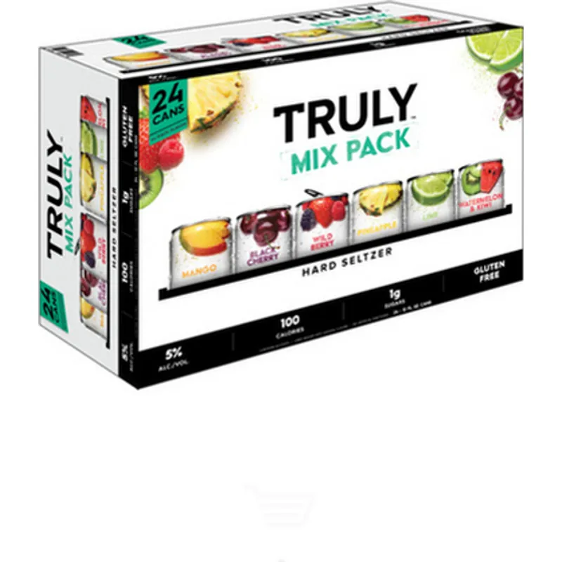 TRULY Hard Seltzer Berry Variety, Spiked & Sparkling Water view 1