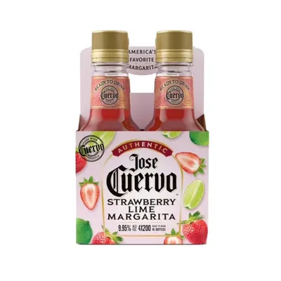 Jose Cuervo Margaritas Strawberry Lime 4 Pack 200mL Cans