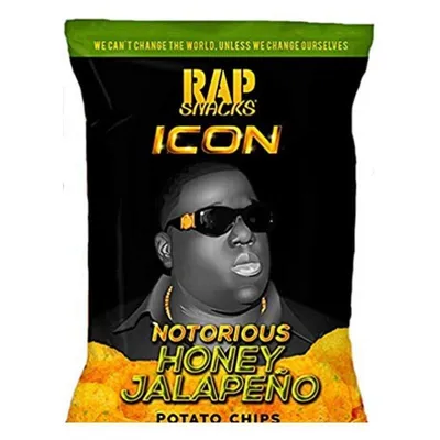 Rap Snacks Notorious B.I.G. Honey Jalapeno Potato Chips 2.5 oz Bag