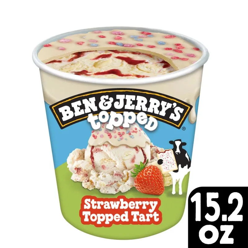 Ben & Jerry's Strawberry Topped Tart Ice Cream view 1
