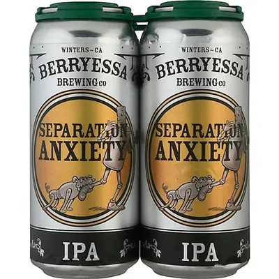 Berryessa Brewing Co. Separation Anxiety IPA 4 Pack 64 oz can