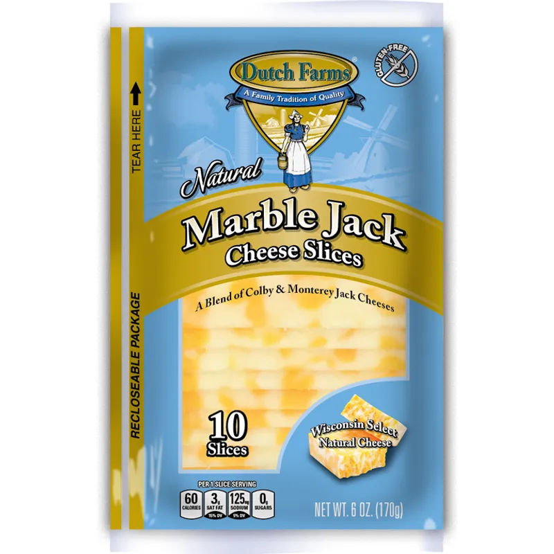 Dutch Farms Natural Marble Jack Cheese Slices view 1