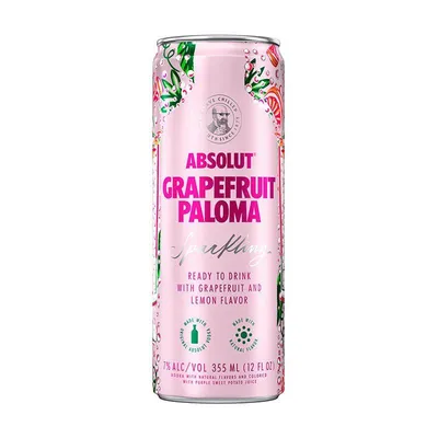 Absolut Grapefruit Paloma Sparkling Cocktail 12 oz can
