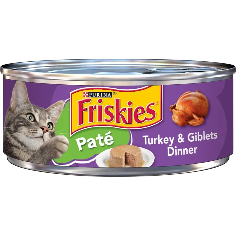 Friskies Pate Wet Cat Food Turkey & Giblets Dinner view 1
