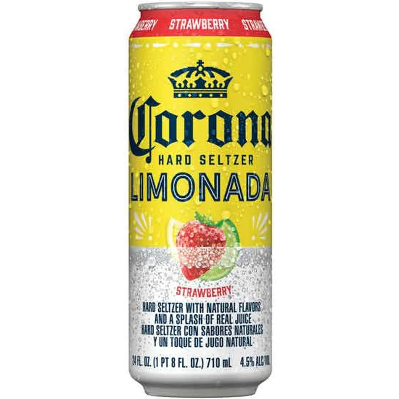 Corona Hard Seltzer Limonada Strawberry Gluten Free Seltzer view 1