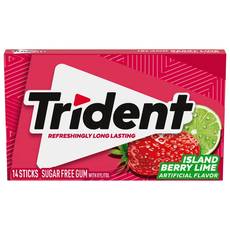 Trident Island Berry Lime Sugar Free Gum view 1