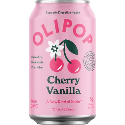 Olipop Cherry Vanilla Sparkling Toner Diet Soda 12oz Can