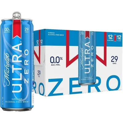 Michelob Ultra Zero Non-Alcoholic Beer 12 Pack 12 oz Cans