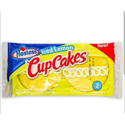 Hostess Iced Lemon Cupcakes 2 Pack 3.17 oz Boxs