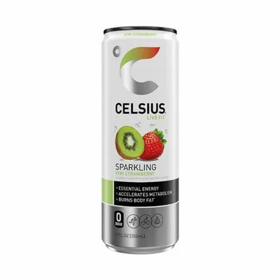 Celsius Sparkling Kiwi Strawberry Energy Drink 12 oz Can