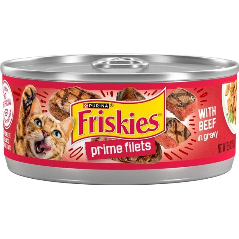 Friskies Prime Filets with Beef in Gravy Wet Cat Food view 1