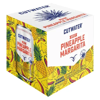 Cutwater Spicy Pineapple Margarita 4 Pack 12oz Cans