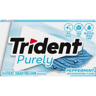 Purely Trident Sugar Free Gum Peppermint Box