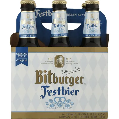 Bitburger Festbier 6 Pack 11.2 oz Bottles