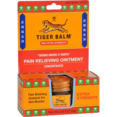 Tiger Balm Extra Strength Pain Relieving Ointment Red 18 Gm