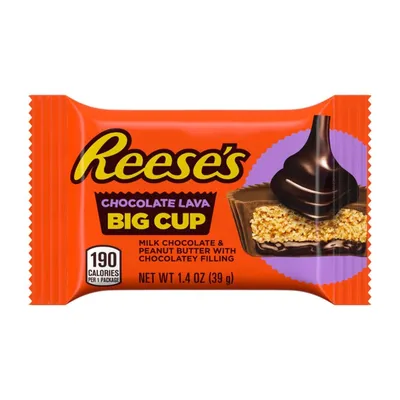 Reese's Big Cup Chocolate Lava Milk Chocolate Peanut Butter Cup 1.4 oz