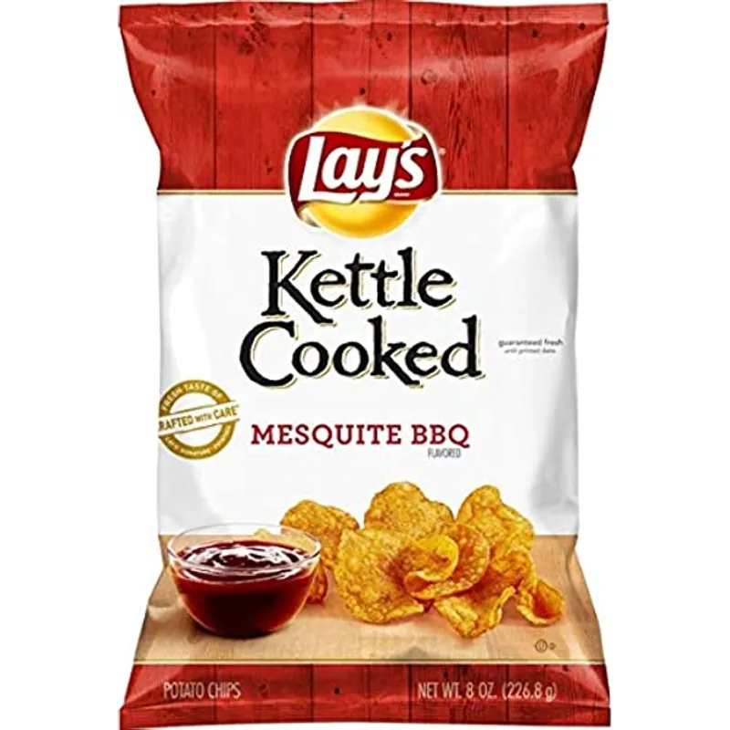 Lays Kettle Cooked Potato Chips Mesquite Bbq view 1