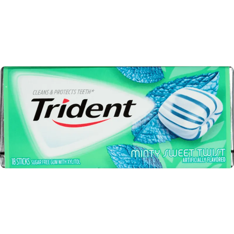 Trident Sugar Free Gum Minty Sweet Twist With Xylitol view 1
