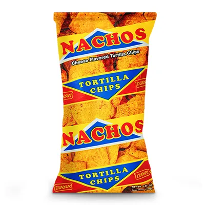 Diana Nachos Tortilla Chips Cheese Flavored 3.84 oz Bag