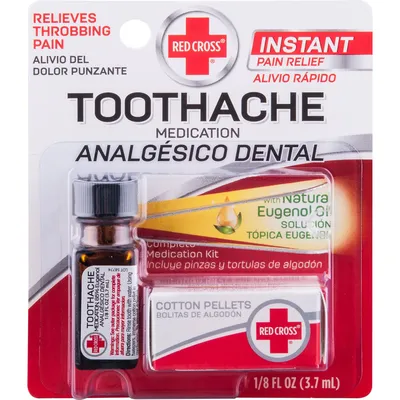 Red Cross Toothache Complete Medication Kit 0.13 oz Bottle