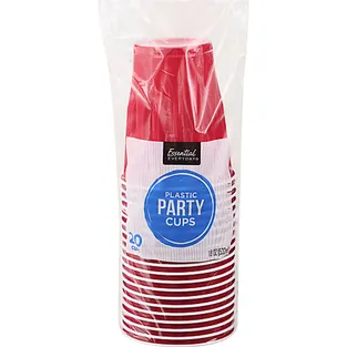 Essential Everyday Plastic Red Party Box