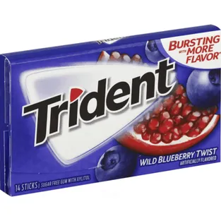 Trident Sugarfree Wild Blueberry Twist Gum