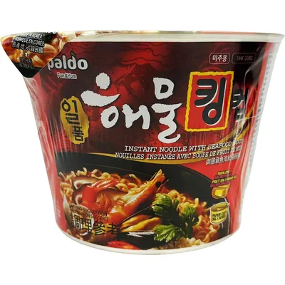 Paldo Seafood Flavor King Cup Noodle Soup, 110g Cup
