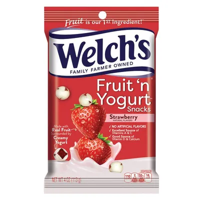 Welch's Fruit 'n Yogurt Snacks Strawberry 4 oz Bag