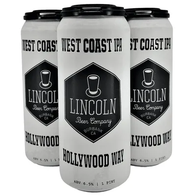 Lincoln Beer Company Hollywood Way West Coast IPA 4-pack 64 oz can