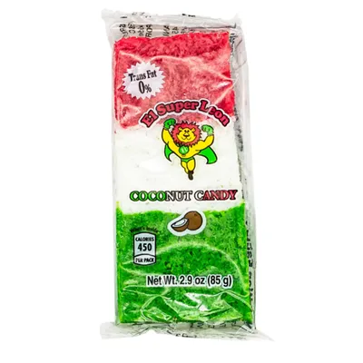 El Super Leon Coconut Macaroon Candy 2.9 oz Bag