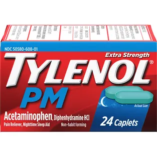Tylenol PM Extra Strength Acetaminophen Box