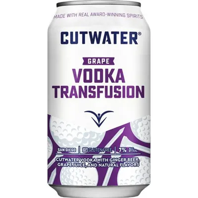 Cutwater Vodka Transfusion Grape 12 oz can
