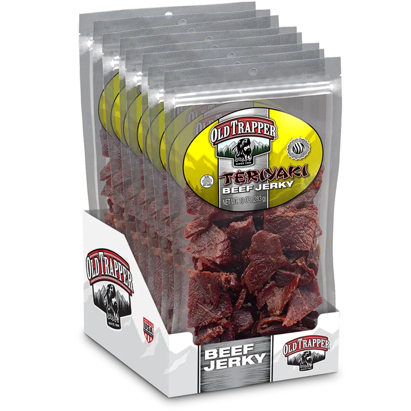 Old Trapper Beef Jerky Teriyaki Box view 1