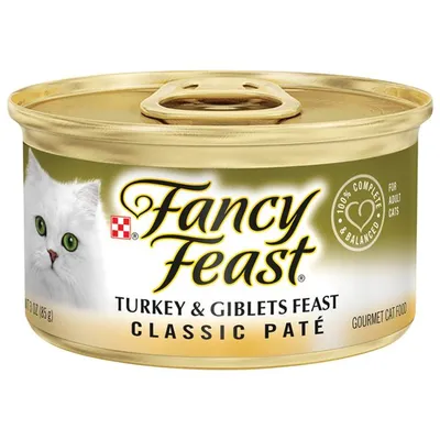 Fancy Feast Classic Pate Turkey & Giblets Feast Cat Food 3 oz Can
