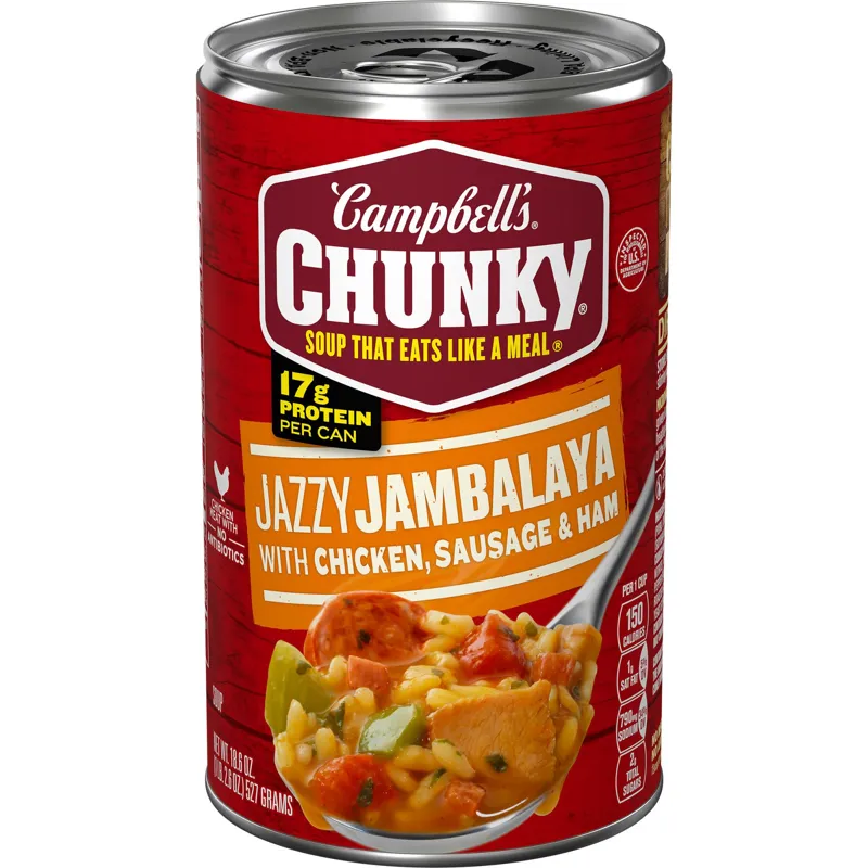 Campbell's Chunky Jazzy Jambalaya with Chicken, Sausage & Ham Soup view 1