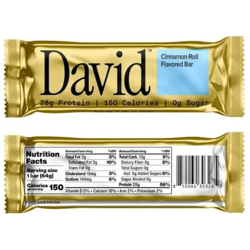David Protein Bar Cinnamon Roll view 1