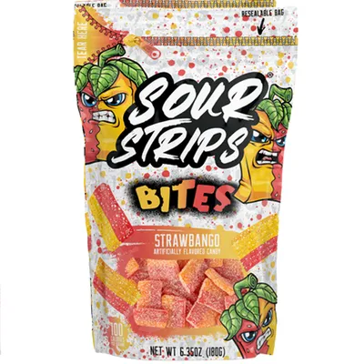 Sour Strips Bites Strawbango 6.35 oz Bag