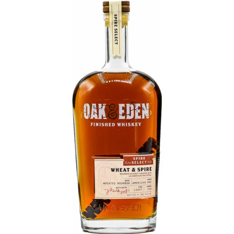 Oak & Eden Wheat & Spire Fired French Oak Finished Whiskey view 1