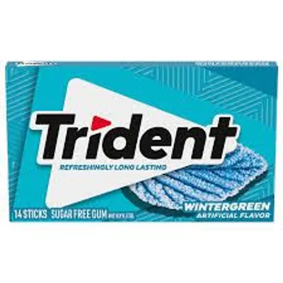 Trident Wintergreen Sugar-Free Gum 14 Sticks 14pieces