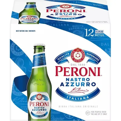 Peroni Nastro Azzurro 12 Pack 12 oz Bottles