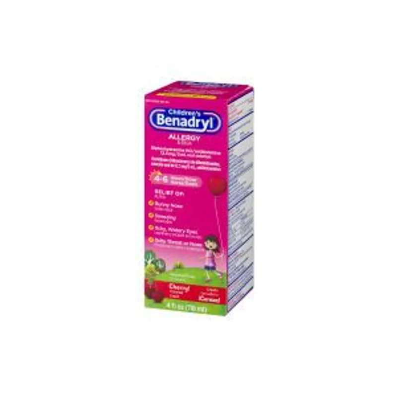 Benadryl Children's Allergy Liquid Cherry Flavor view 1